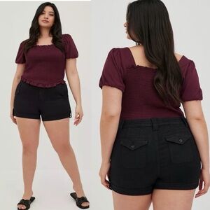 Torrid 3.5 Inch Military Stretch Twill Mid-Rise Short S 20/ 2X